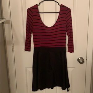 Long sleeved, scoop neck holiday dress